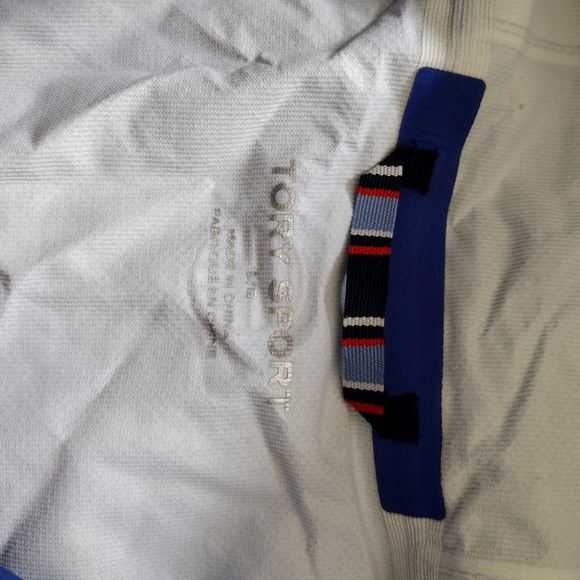 TORY BURCH SPORT Color Block Running Jacket, Cobalt Navy Blue, Size Large - Picture 5 of 7